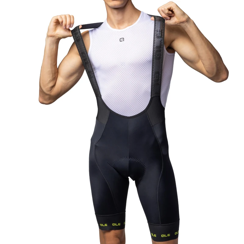 Alé Cycling Men's PR.E Strada 2.0 Bib Shorts, Acid Green, M