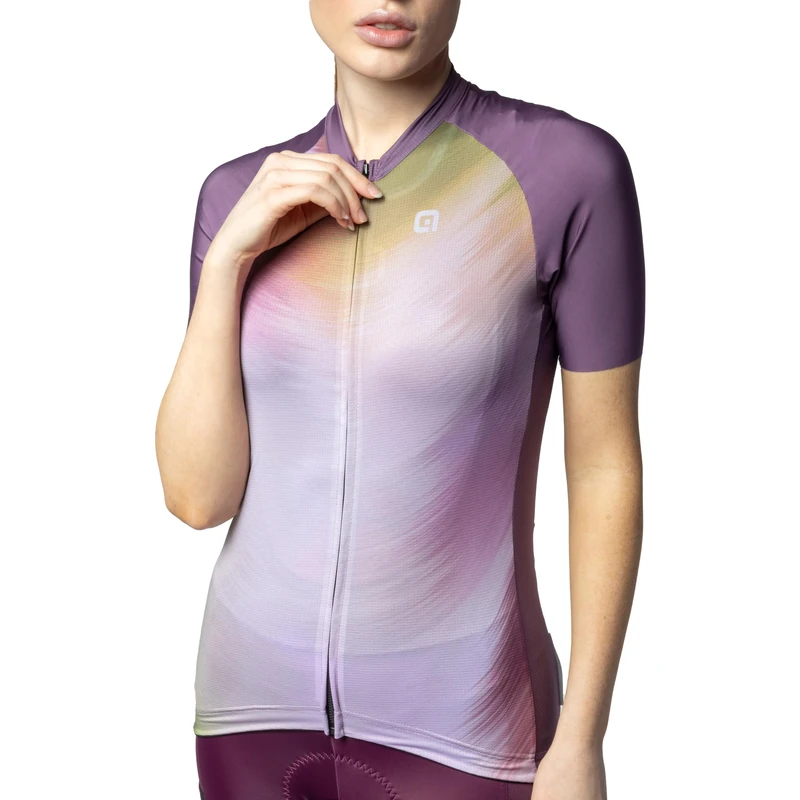 Alé Cycling Women's Off Road - Gravel Monsone Short Sleeve Jersey, Aubergine, M