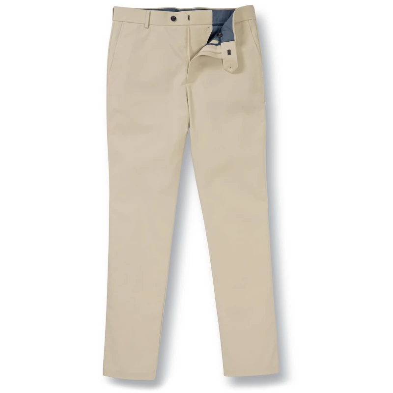 Charles Tyrwhitt Men's Chino Trousers - Ultimate Non-Iron Stretch Stone Chinos for Men - Slim Fit - Smart Casual Cotton Chinos for Work, Travel & Everyday Wear