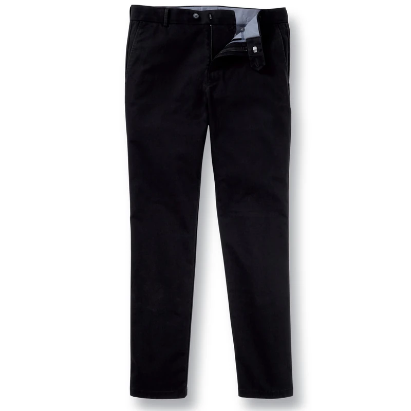 Charles Tyrwhitt Men's Chino Trousers - Ultimate Non-Iron Stretch Black Chinos for Men - Slim Fit - Smart Casual Cotton Chinos for Work, Travel & Everyday Wear - Image 1