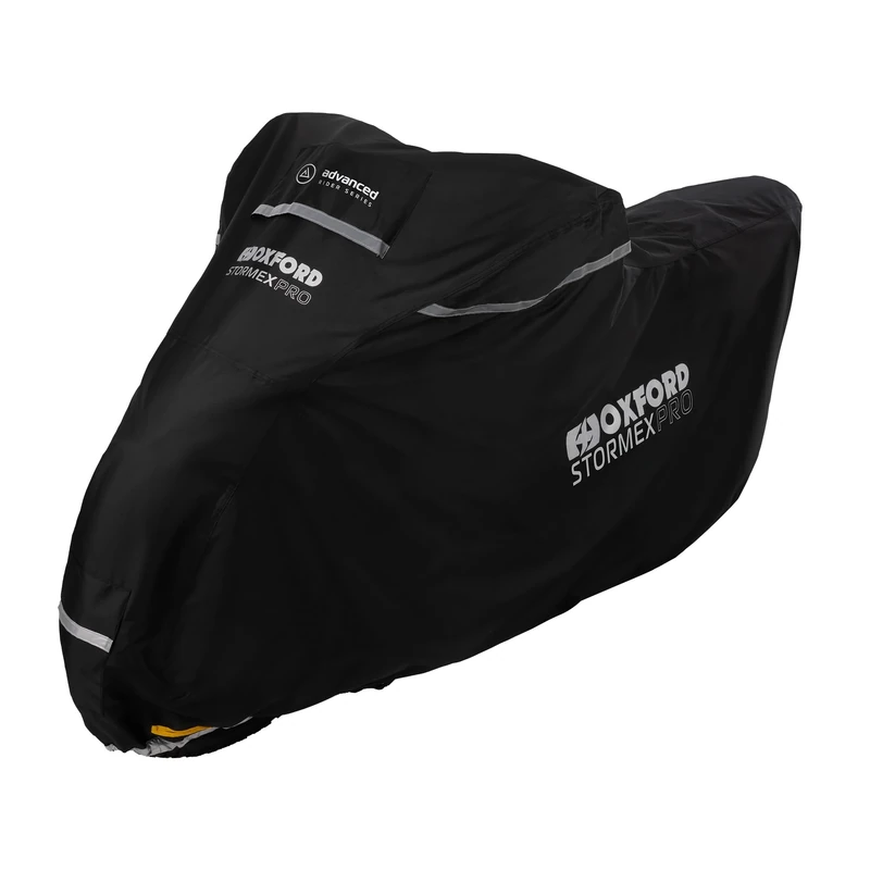 Oxford Stormex Pro, XL. Premium Heavy Duty Waterproof High Tech Dual Layer Motorcycle Motorbike Cover. CV343, Black