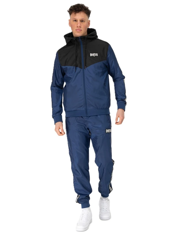 BENLEE Men's Manteo Track Suit, Navy/Black/White, L