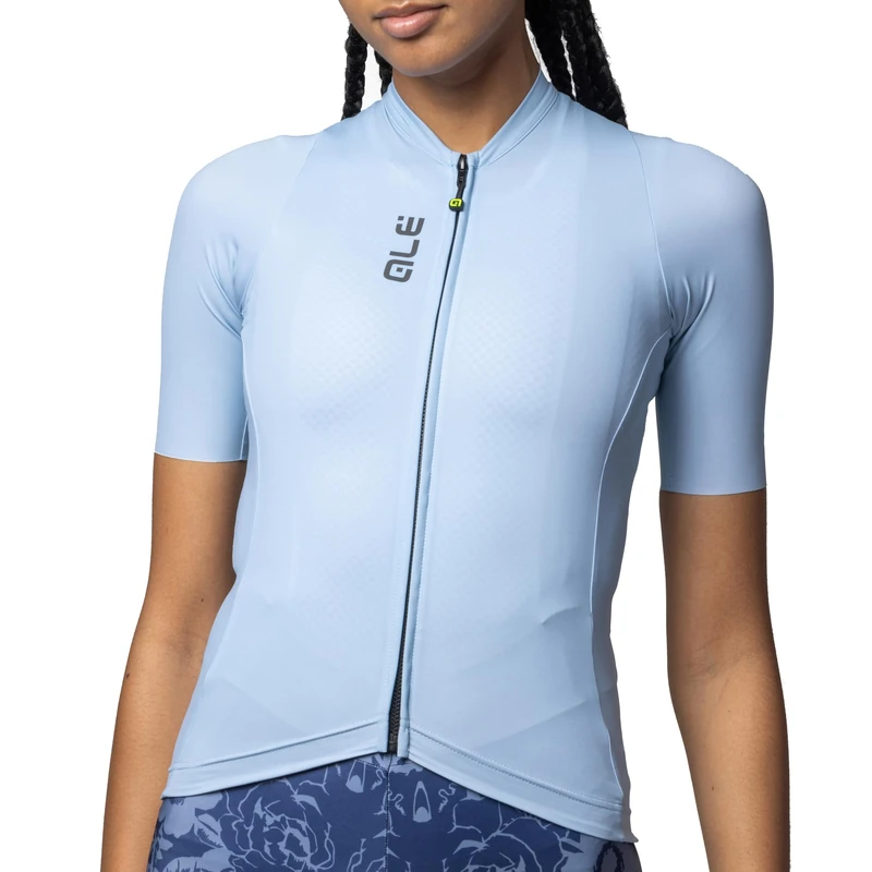 Alé Cycling Women's Pragma Colour Block Short Sleeve Cycling Jersey, Aqua, XL