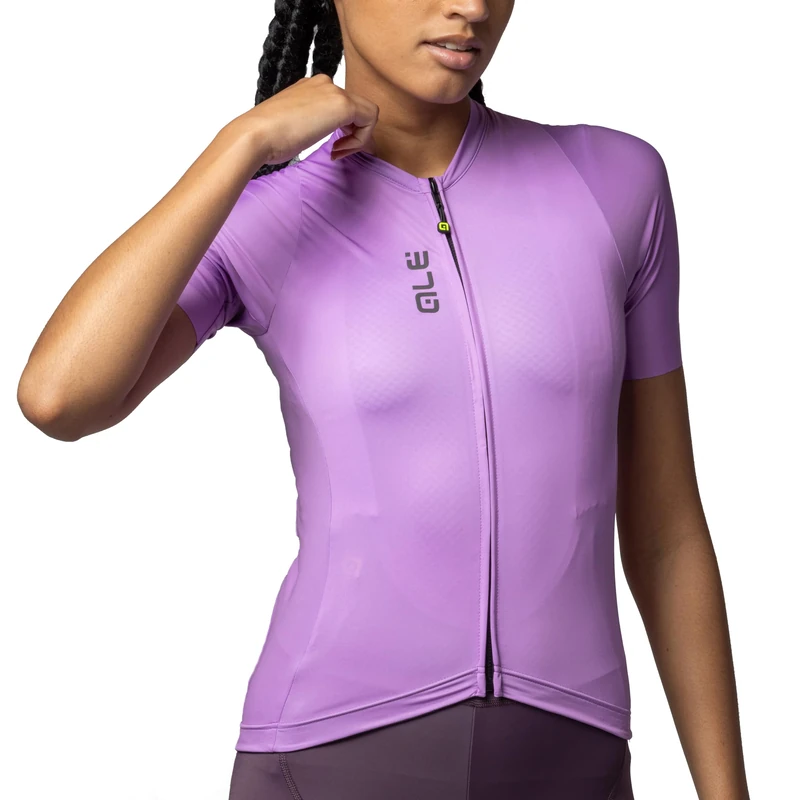 Alé Cycling Women's Pragma Colour Block Short Sleeve Cycling Jersey, Peony, L