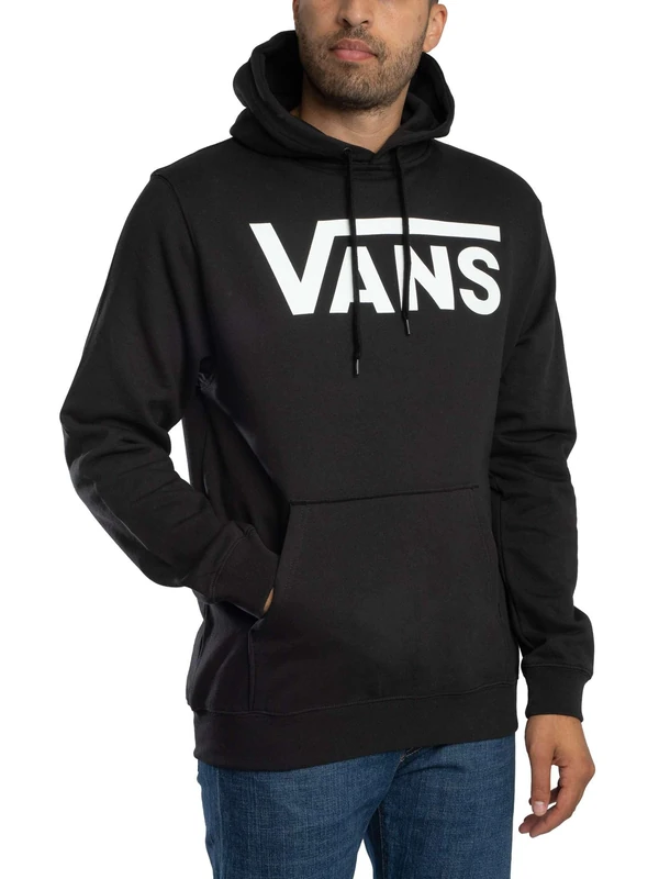 Vans Men's Classic Pullover, Black-White, XXL