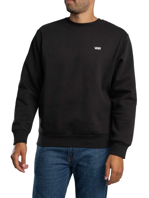 Vans Men's Left Chest Crew, Black, M