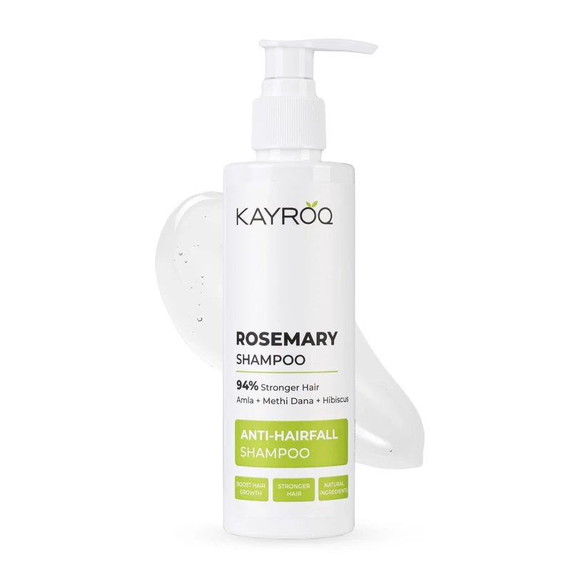 KAYROQ Rosemary Shampoo | 94% Stronger Hair | Enriched With Rosemary | Sulfate & Paraben Free | For Men & Women | 200 ML