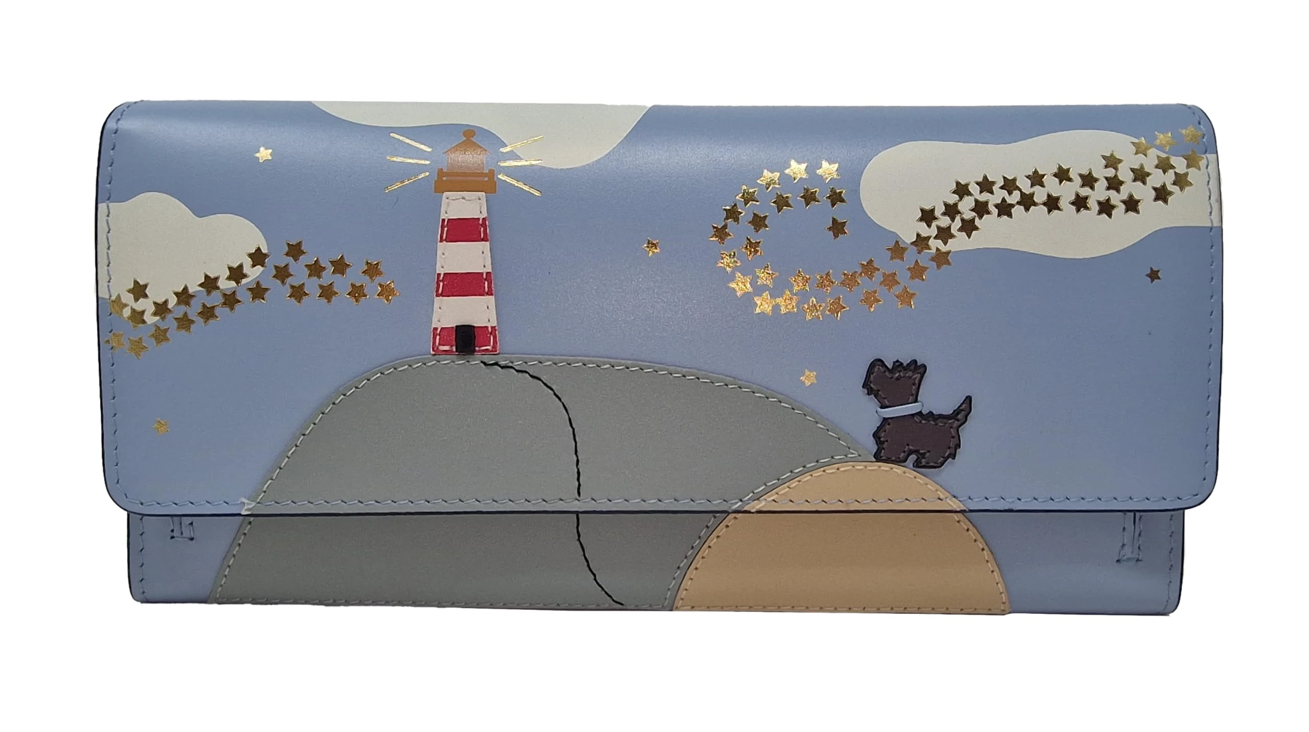 RADLEY Lighthouse Large Flapover Matinee Wallet Purse in Smoke Blue