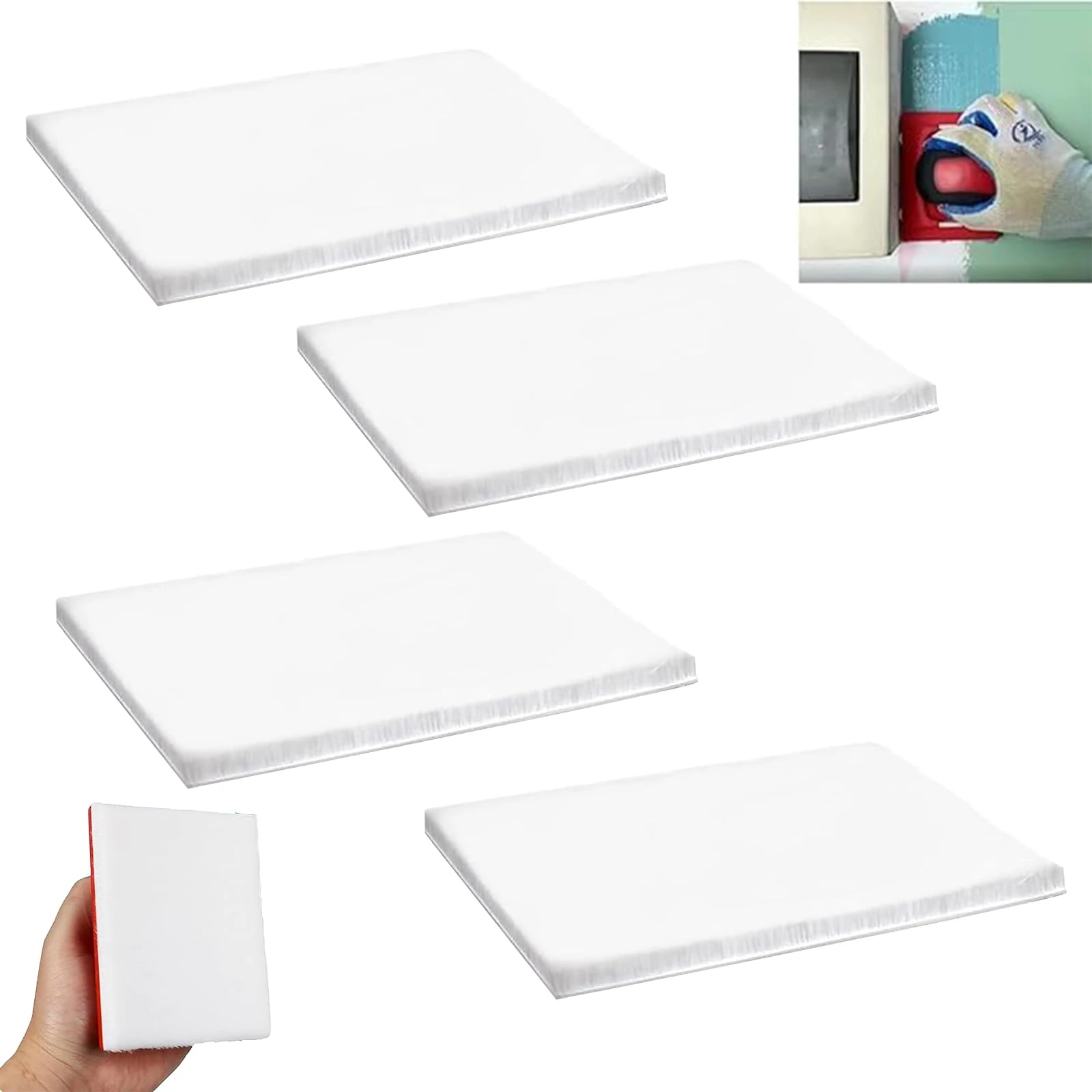 Professional Paint Edger Tool – Achieve Flawless Edges on Walls, Ceilings, and Corners | Latex Paint Flat Edger | Cutting in Tools for Painting (2 PCS) (4Pcs Replacement Brush Heads)