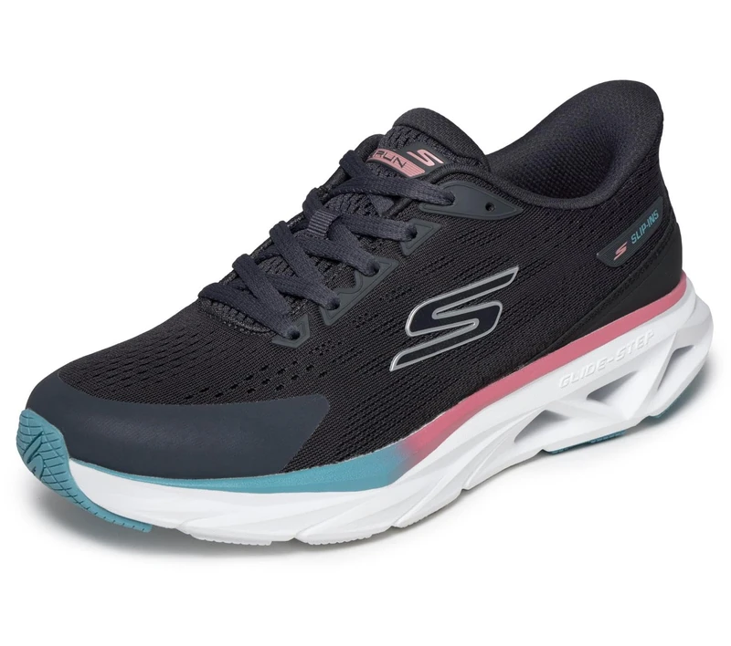 Skechers Women's Slip-Ins: Glide Step Vortex Trainer, Charcoal, 5.5 UK