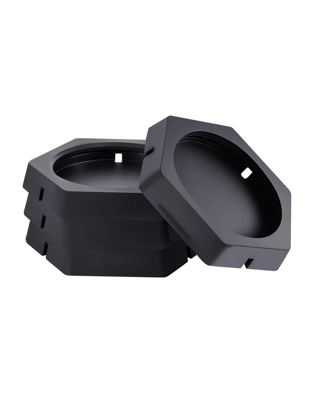 VEVOR RV Leveling Pads, 4-Pack Rubber Trailer Jack Pads, Each with 5000 lbs Capacity, Jack Stabilizer Padding with Large Surface Area, Ideal for 10" Round Feet, 5th Wheels Class A/C Motorhomes Camper