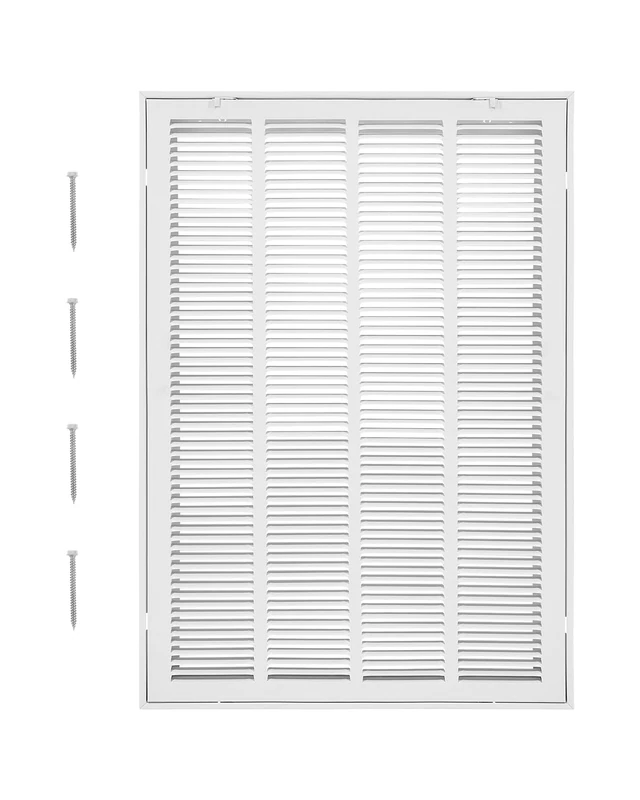 VEVOR Return Air Filter Grille, Fits W20 x H30 Inch Duct Opening, Filter Not Included, Return Air Vent Cover for Wall, Powder-Coated Steel Return Air Grill Detachable Face/Door for 1 inch Filters