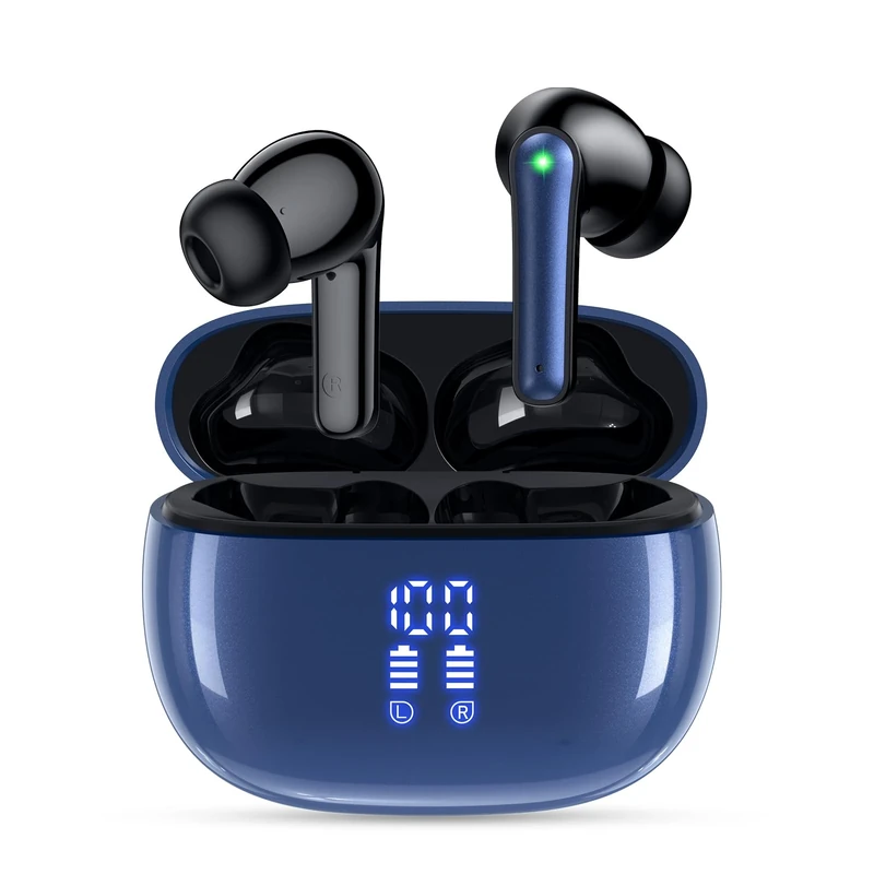 HUIFU T12 Wireless Earbuds - 40h Playtime, IPX7, Bluetooth 5.3, LED