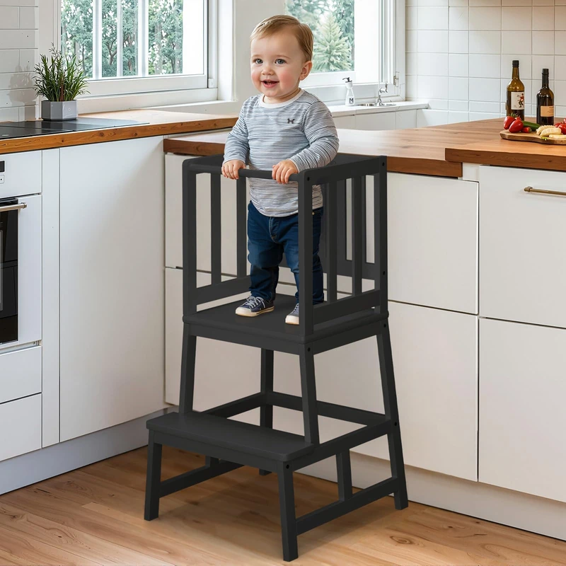 COSYLAND Nursery Step Stool for Kids - Toddler Standing Tower