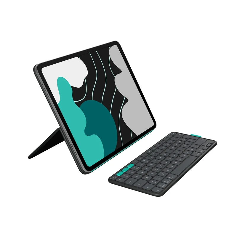 Logitech Flip Folio, Keyboard Case for iPad Pro 13-inch (M4) & iPad Air 13-inch (M2 & M3) (2024, 2025) - Protective & Stowable Bluetooth Keyboard Case, Multi-Device - Graphite - QWERTY