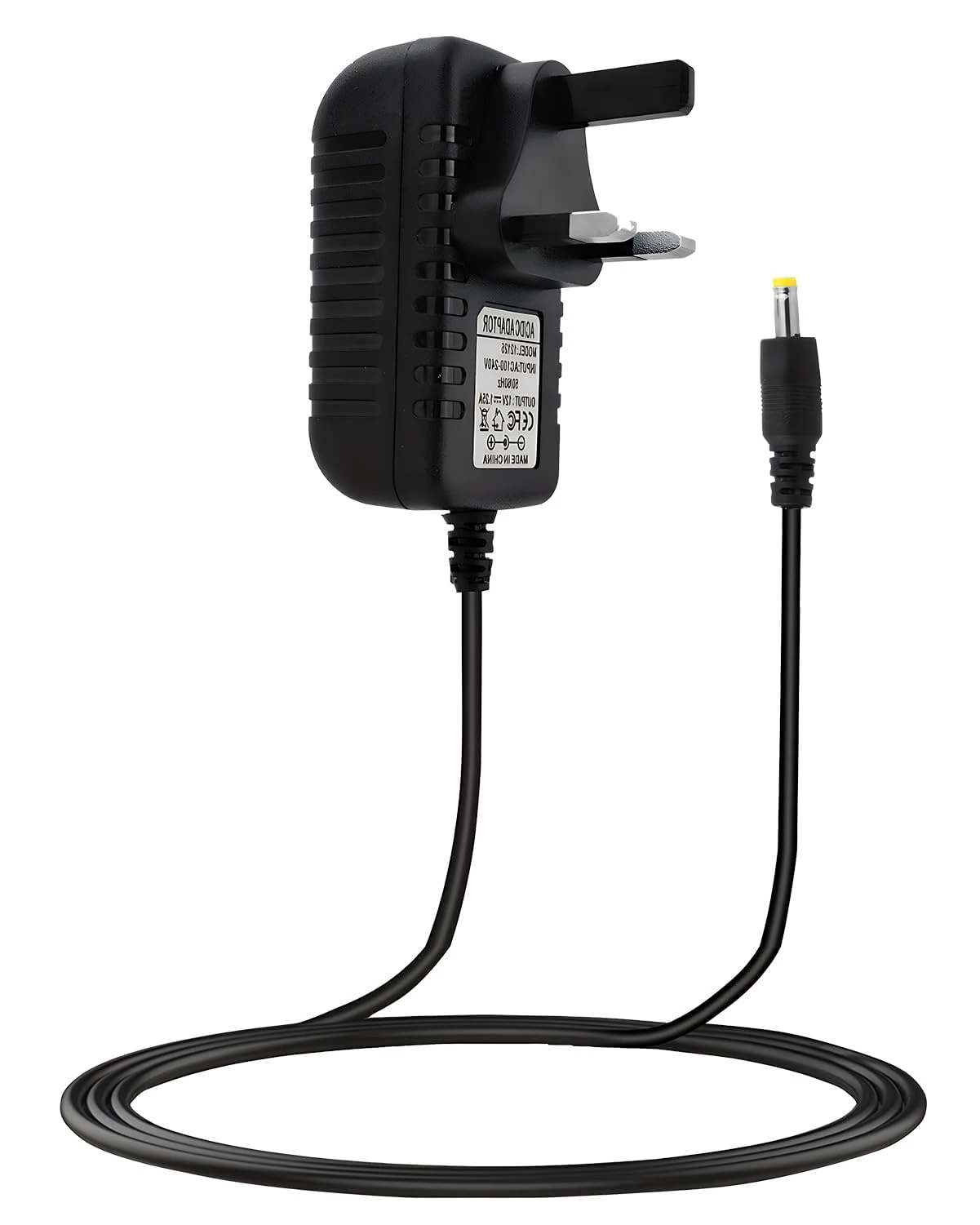 Yuio 12V 1.25A 15W Power Supply Charger Compatible with Echo Dot 3rd 4th 5th Gen, 4.0 * 1.7mm Power Cable for Echo Dot with Clock 3rd 4th 5th Gen, 1.5M Power Cord for Echo Dot Kids Edition Show 5