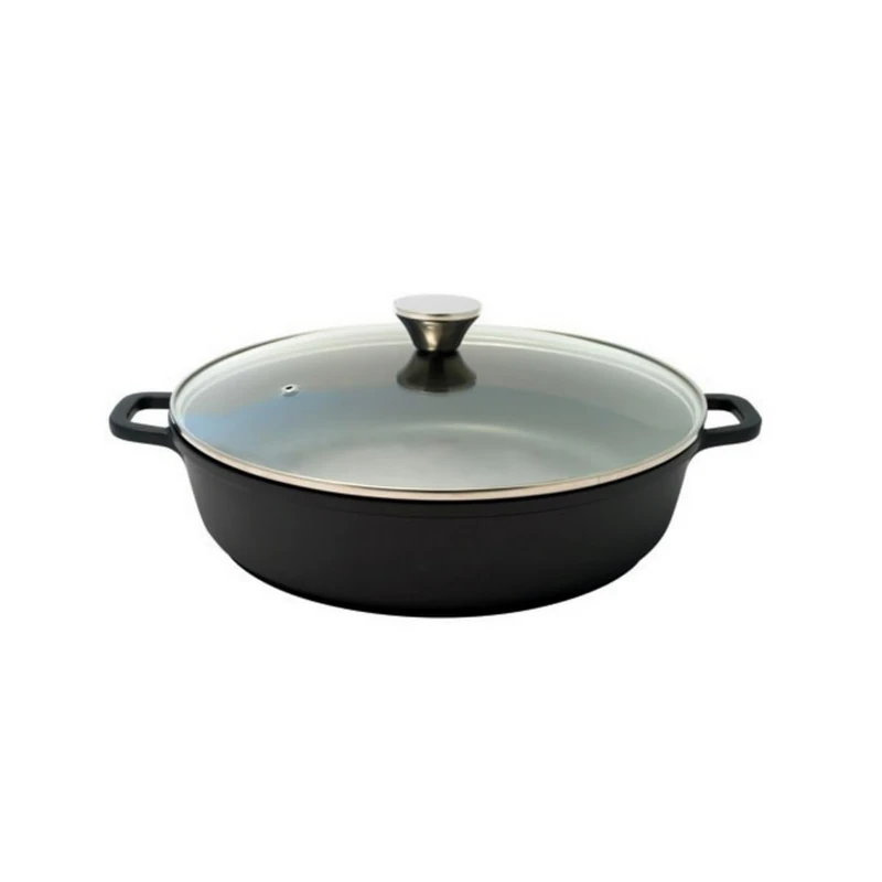 Low Slow Cooker 36 cm + Glass Lid – 6.5 litres – Ceramic Cast Aluminium