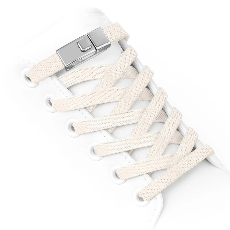 Aujzoo No Tie Shoe Laces for Trainers | Premium Elastic Weave & Quick Lock Buckle | Flat Shoe Laces For Adults & Kids | Elastic Shoelaces No Tie