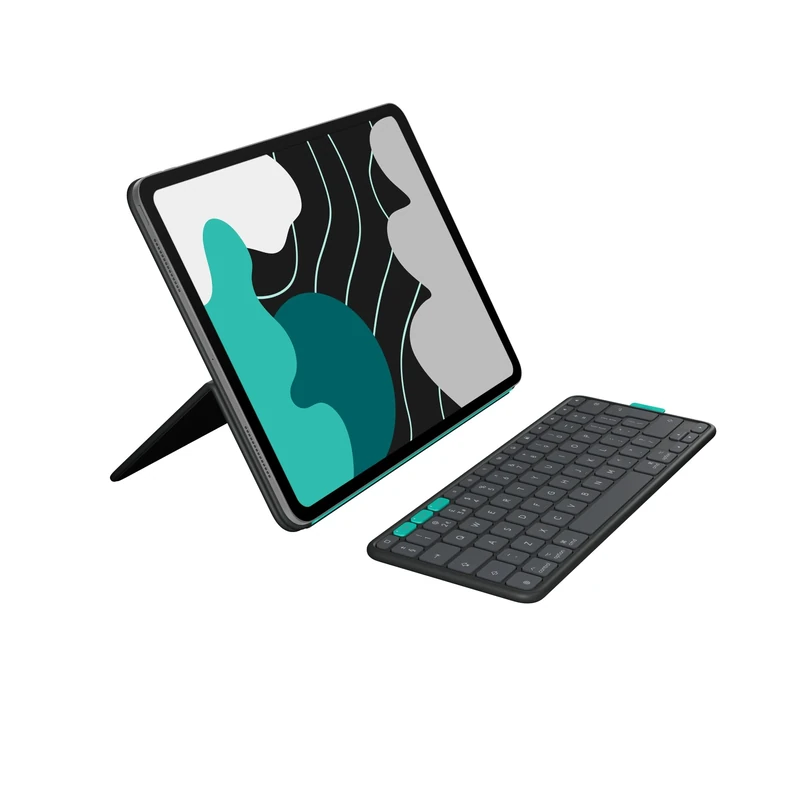 Logitech Flip Folio, Keyboard Case for iPad Pro 13-inch (M4 & M5) & iPad Air 13-inch (M2 & M3) (2024, 2025) - Protective & Stowable Bluetooth Keyboard Case, Multi-Device, QWERTY UK Layout - Graphite
