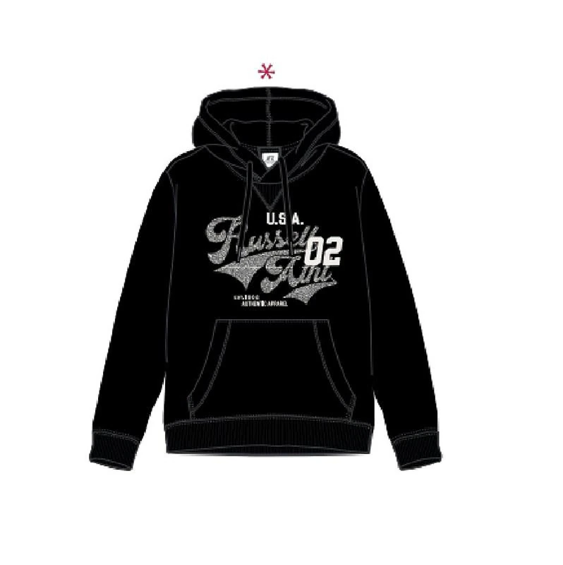 Russell Athletic Vein-Pull Over Hoody Sweatshirt Black/White - Image 1