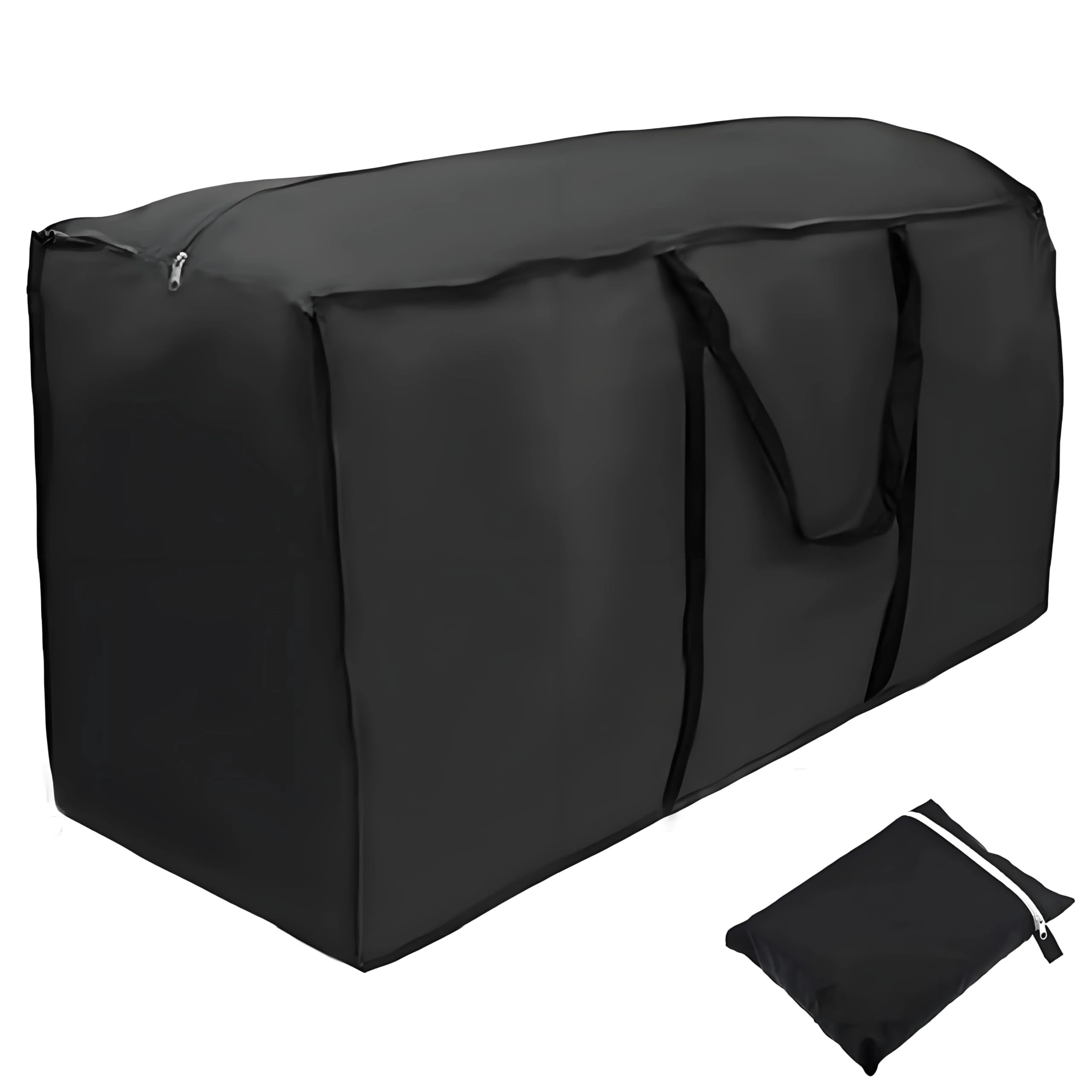Extra Large Garden Cushion Storage Bag 173x76x51cm - Waterproof Heavy Duty 210D Oxford Fabric, UV Resistant Outdoor Cover with Handles for Patio Furniture, Christmas Tree, Blankets (Black)