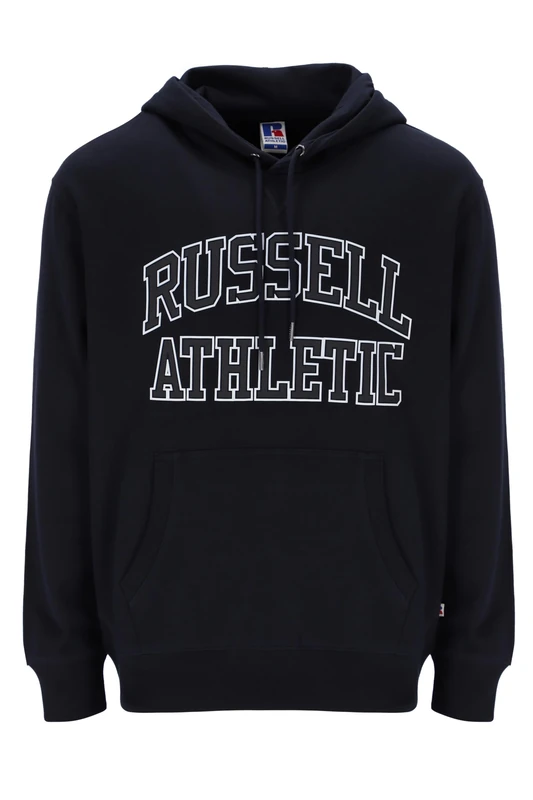 Russell Athletic Iconic2-Pull Over Hoody Men's Long Shirt (Pack of 1) Navy Blue