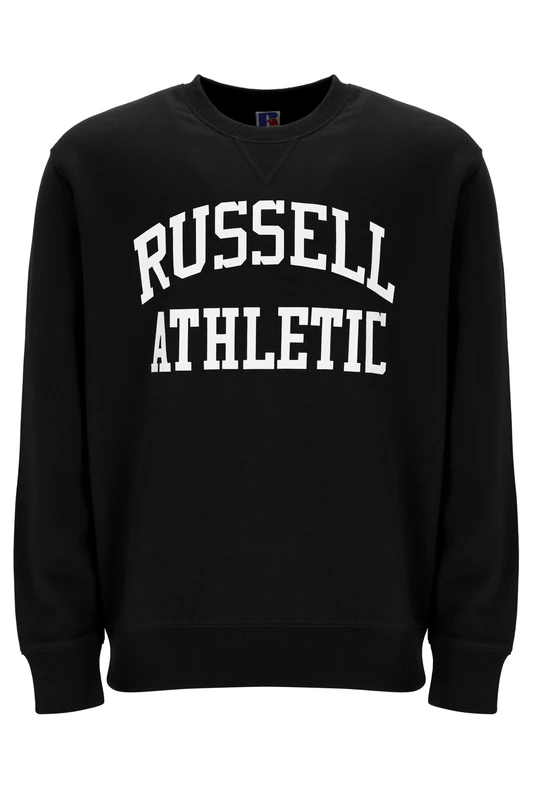Russell Athletic Mens Iconic2-crewneck Sweatshirt Nuring Tunic, Black, S EU