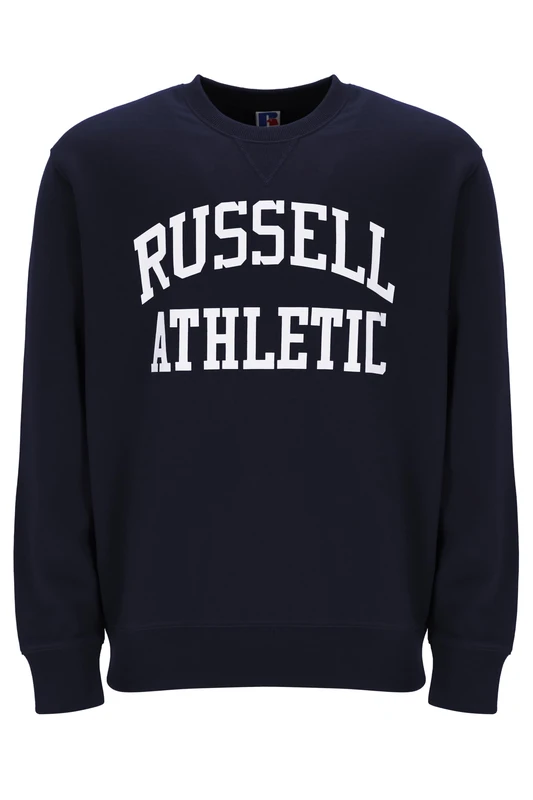 Russell Athletic Iconic2-Crewneck Men's Long-Sleeved Sweatshirt (Pack of 1) Navy Blue
