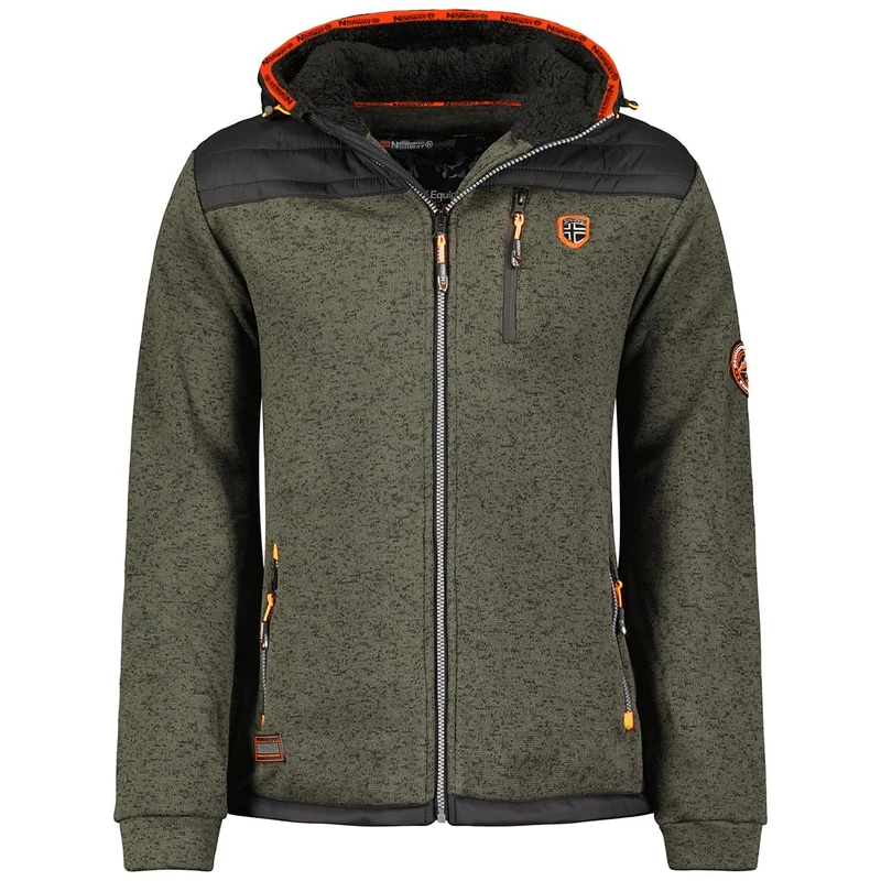 Geographical Norway Toledoama Men – Men's Fine Fleece Zip – Autumn Winter Spring Warm Men's Jacket – Long Sleeve Soft Fur Pullover Comfortable Outdoor (Dark Grey, S), Dark grey, S