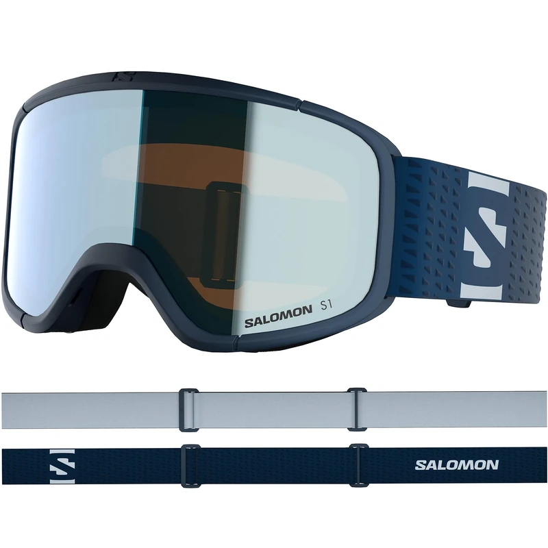 Salomon AKSIUM 2.0 S Goggles, Unisex Anti-Fog Ski Goggles for Trail Running and Mountain Adventures, Dress Blue/L.Blue