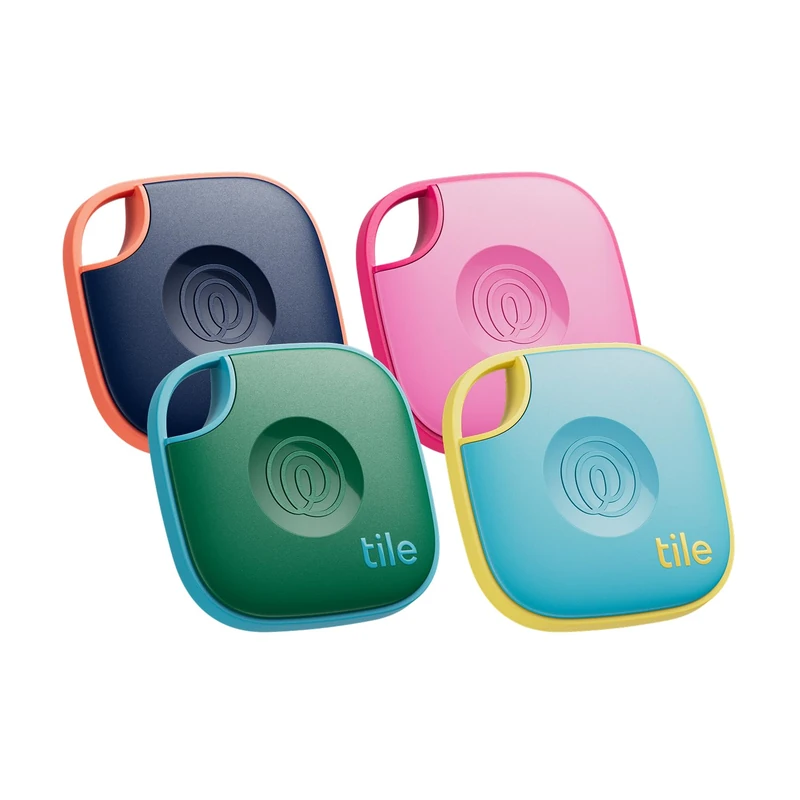 Tile by Life360 Mate - Bluetooth Tracker, Keys Finder and Item Locator for Keys, Bags and More. Phone Finder. Both iOS and Android Compatible. 4-Pack (Colours)