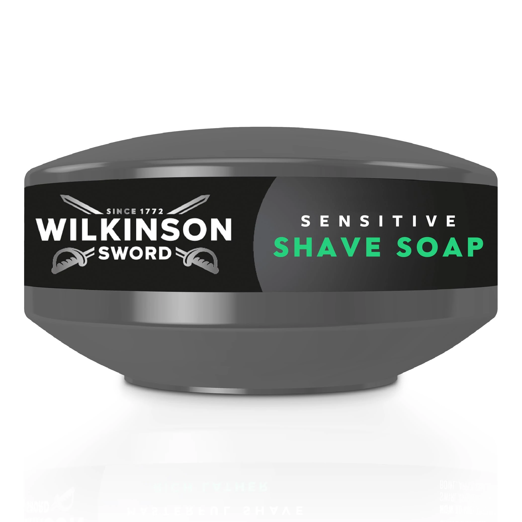 Wilkinson Sword shaving soap for sensitive skin Ideal for men's toiletry bags, home barber kits, shaving soap and bowl for sensitive skin, 1 pack