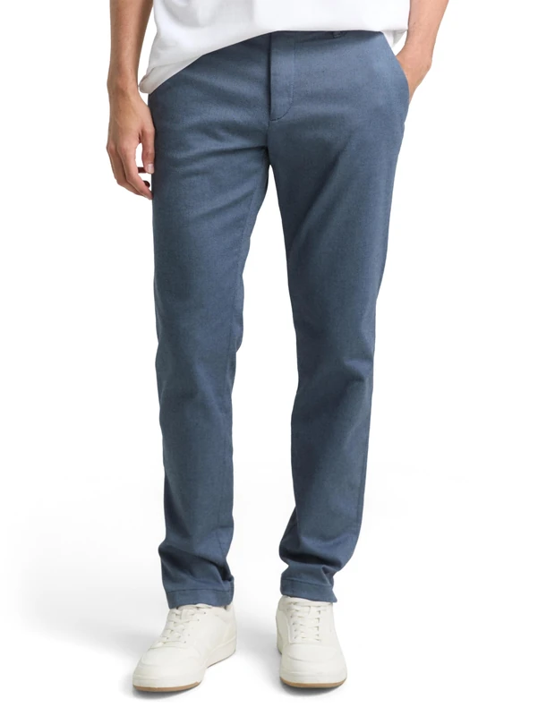 TOM TAILOR Men's Trousers, 39127 - Blue Navy Zig Zag Structure, 34 W/36 L