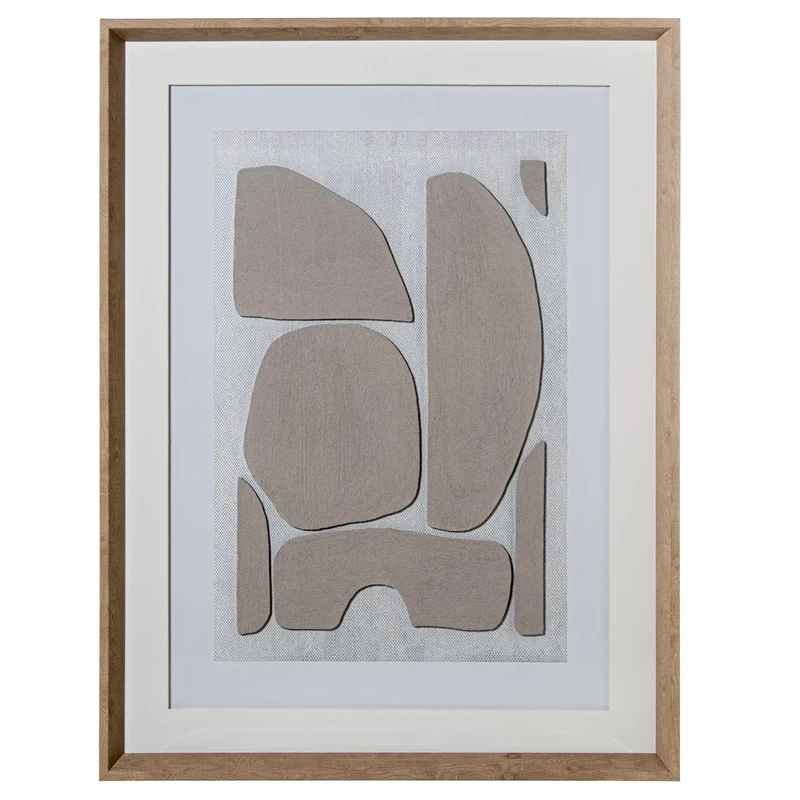 DRW Canvas Picture with PS Frame Abstract Printed in Dark Grey, Medidas: 60x5x80cm