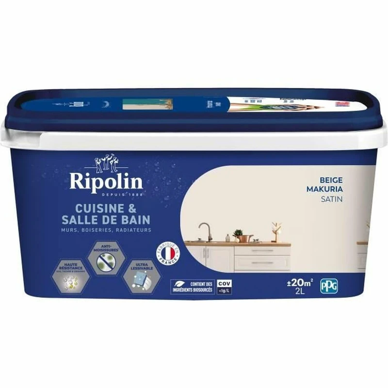 Primer Paint Ripolin Beige Satin 2 L - Brand: Ripolin - EAN: 3174264730946 - Image 1