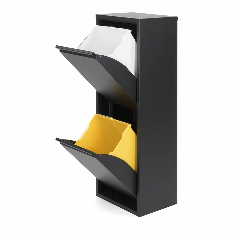 Jobgar Recycling Bin Black 2 Drawers - Brand EAN: 8027410002143 - Image 1