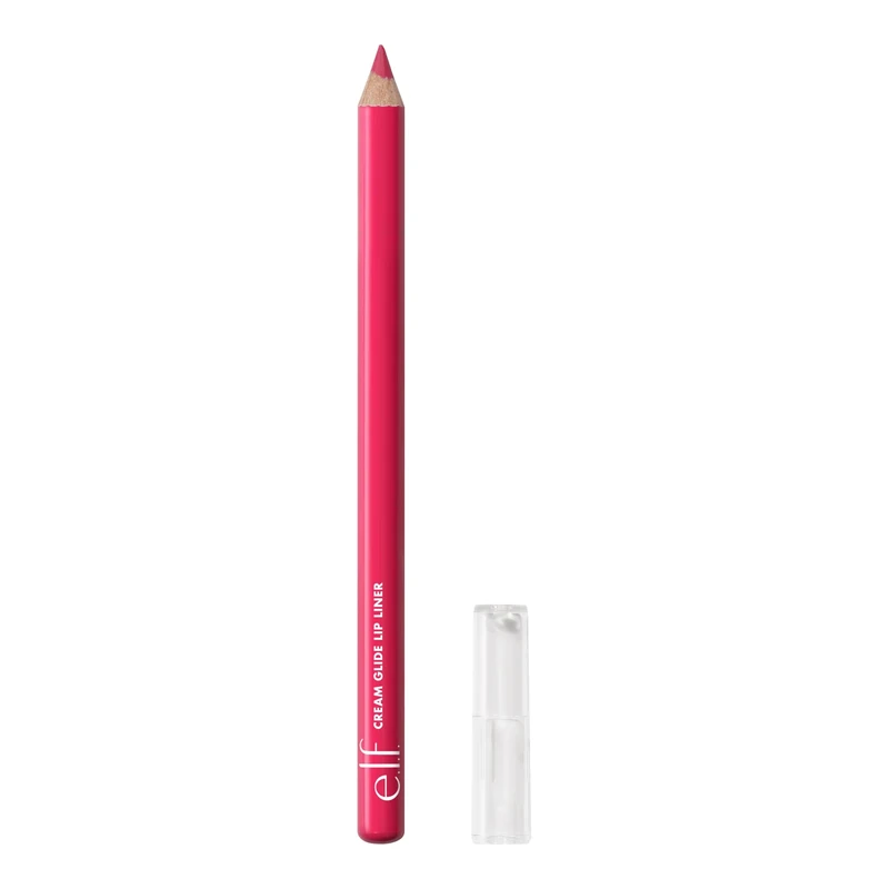 e.l.f. Cream Glide Lip Liner, Highly Pigmented Pencil for Shaping & Sculpting Lips, Semi-Matte Finish, Vegan & Cruelty-Free, Fuschia Forward