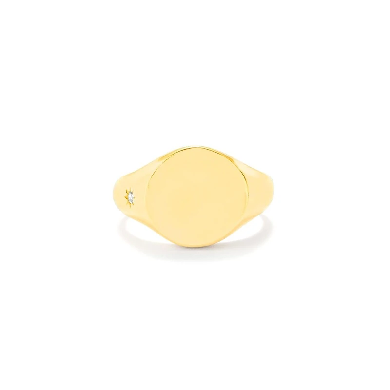 SECRECY Ring Sello Redondo Gold