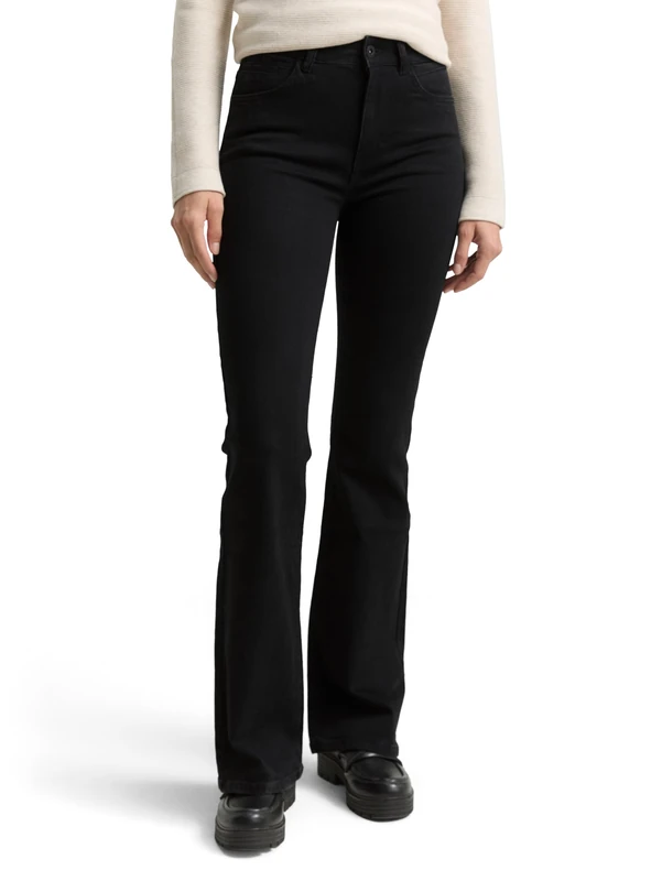 TOM TAILOR Women's 1047842 Jeans, 10240-Black Denim, 34W x 32L