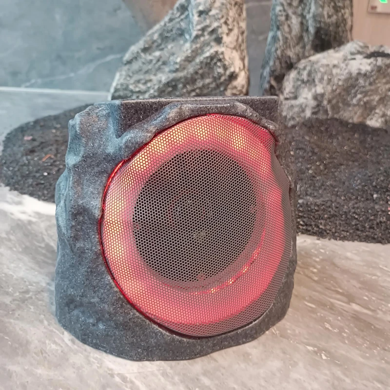 DGREVIGX Solar Charging Outdoor Rock Speaker Weatherproof Garden Pool Outdoor Speaker