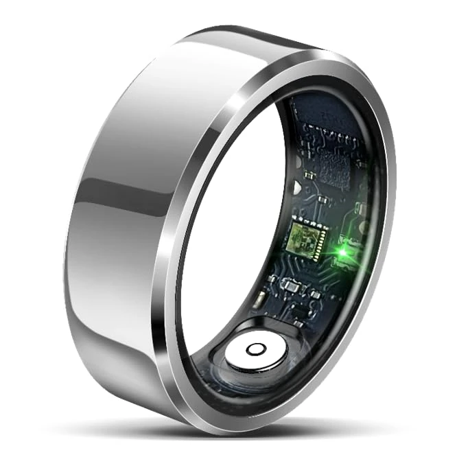Beafon, Felixx Smart Ring, SR6, Silver, Size 8 (56.9 mm), Fitness Tracking, Heart Rate, Blood Pressure Monitoring, Pedometer, IP68, Bluetooth Bluetooth, Stainless Steel, Includes Charging Box, Battery