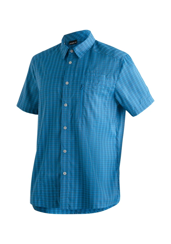 Maier Sports Mats S/S Blue Check