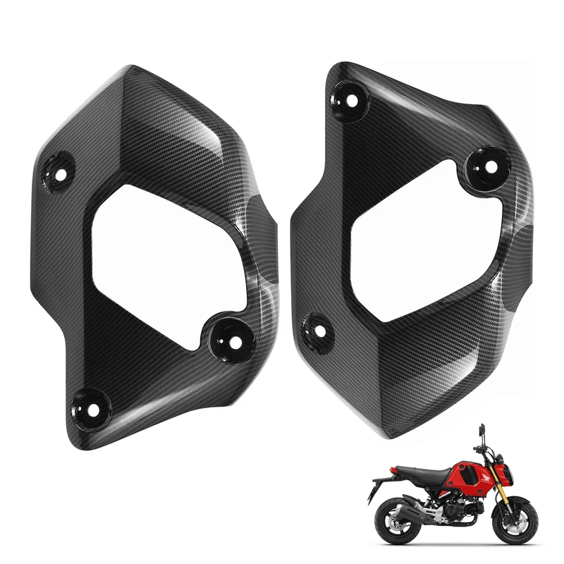 Mokuo Motorcyle Fairing Parts,Front Side Cover in ABS Material Compatible with 2021-2024 Honda Grom Msx 125 SF,Carbon Fibre Color