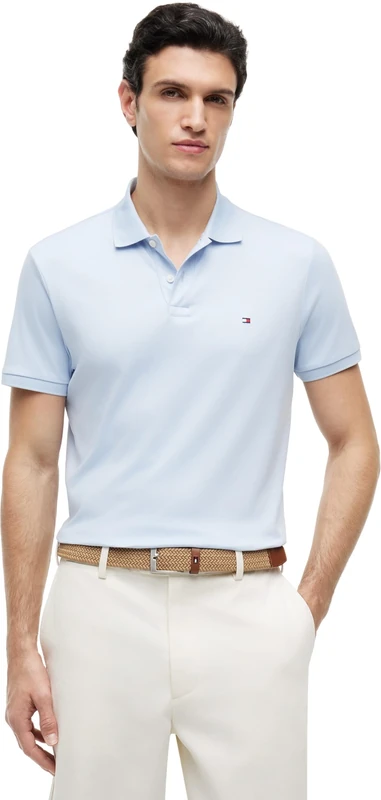 Tommy Hilfiger Men's Liquid Cotton Reg Seasonal Polo Mw0Mw39994, Blue, XL