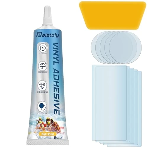Paistely Paddling Pool Repair Kit Waterproof, Hot Tub Puncture Repair Kit, Liquid PVC for Inflatable Kayak, Air Bed, Bouncy Castle, Bounce House, Hot Tub (35ml)