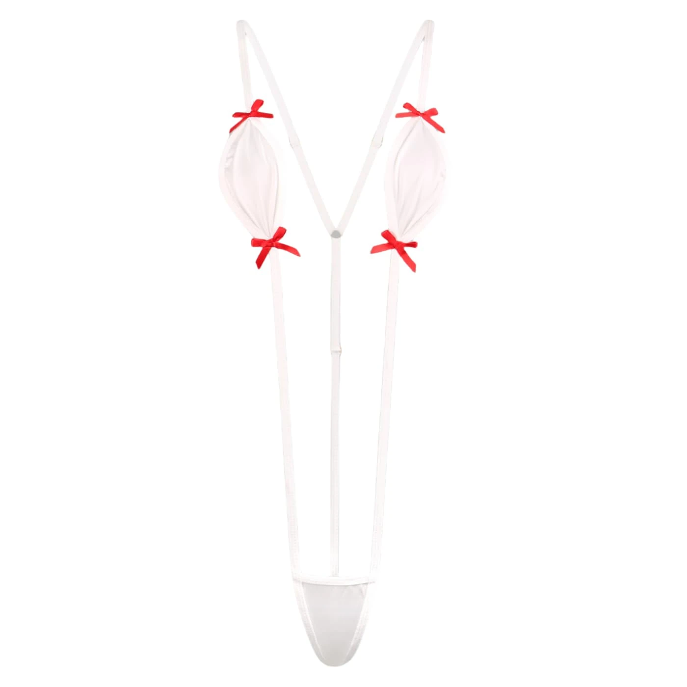 KFLY Women's Slingshot Bikini Strawberry Printing Monokini Extreme Thong G String Sling Shot Micro Bikinis One Piece Swimsuit Bodysuit Lingerie (Style B, One Size)