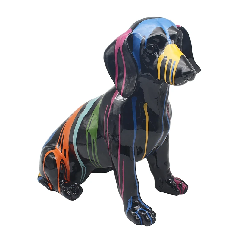 Lesser & Pavey Drip Art Dachshund Home Decor Figurines & Ornaments For Home & Office | Decorative Accessories Statues For Indoor & Outdoor | Lovely Gifts for Women & Men