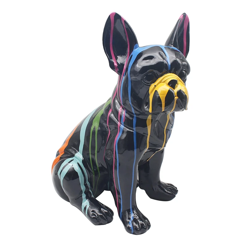 Lesser & Pavey Drip Art Frenchie Home Decor Figurines & Ornaments For Home & Office | Decorative Accessories Statues For Indoor & Outdoor | Lovely Gifts for Women & Men
