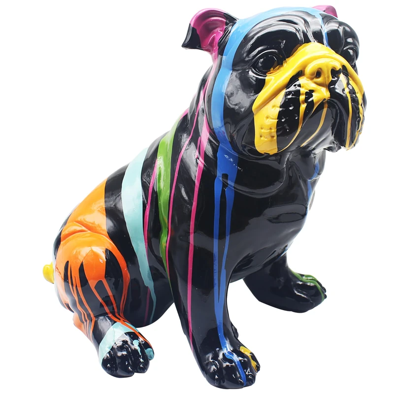 Lesser & Pavey Drip Art Bulldog Home Decor Figurines & Ornaments For Home & Office | Decorative Accessories Statues For Indoor & Outdoor | Lovely Gifts for Women & Men