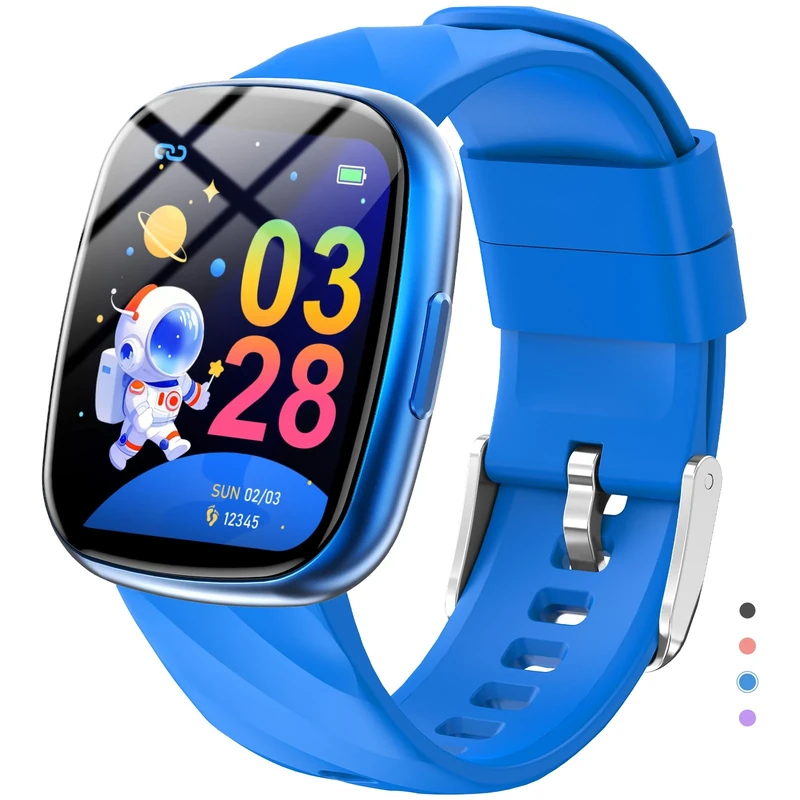 Ucani Kids Watch 1.75" - 100 Sports, Heart Rate, Waterproof, Blue